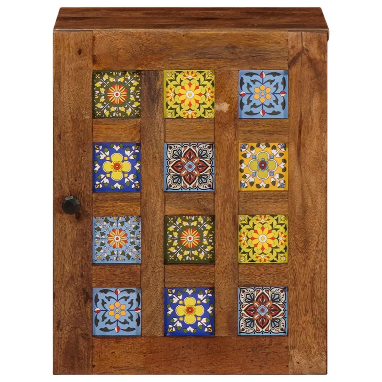 vidaXL Badezimmer-Set Badezimmer Hängeschrank mit Speicher Walnuss 38 x 33,5 x 48 cm, (1-St)