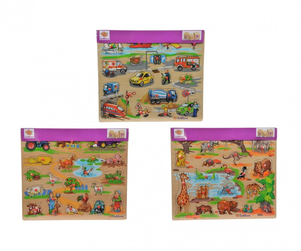 Eichhorn Lernspielzeug Eichhorn Steckpuzzle, 3-sort. Lieferumfang günstig online kaufen