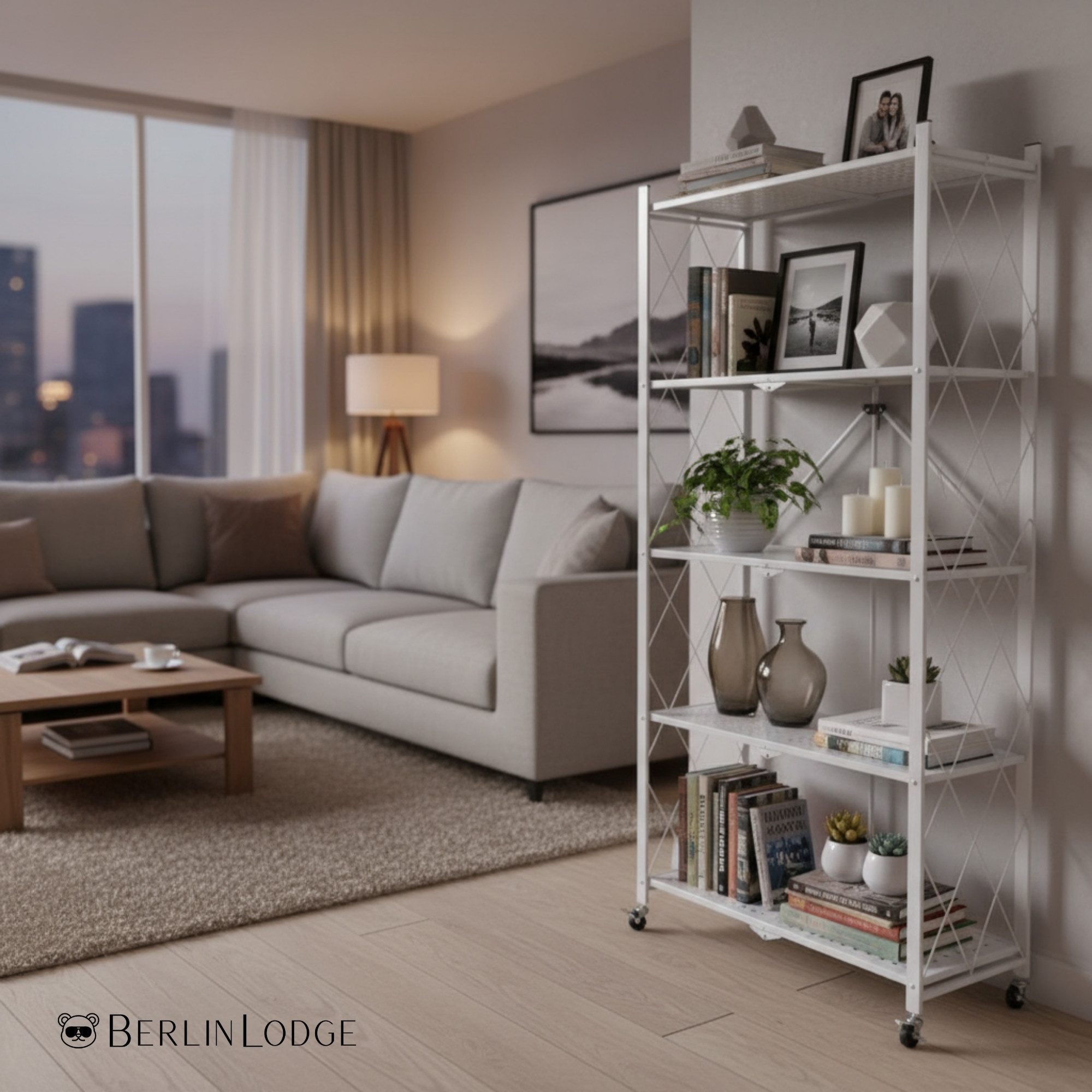 BERLINLODGE® Schwerlastregal Mehrzweckregal Wohnreal Küchenregal Rollbares günstig online kaufen