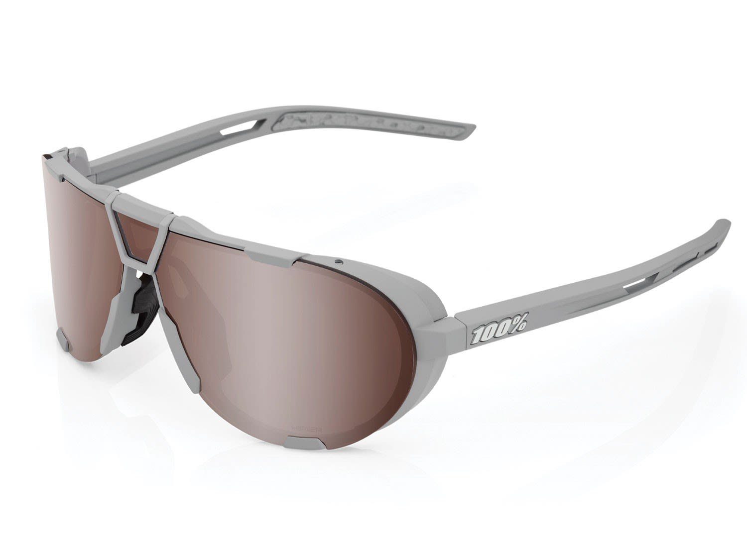 100% Sportbrille 100% Westcraft Hiper Mirror Lens Accessoires Soft Tact Cool Grey - HiPER Crimson Silver Mirror