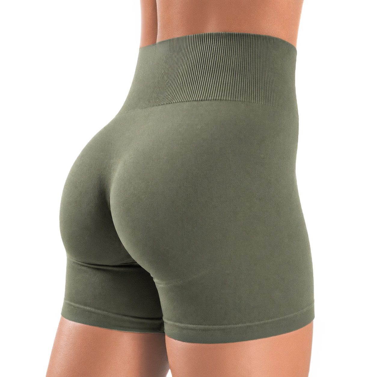 Smilodox Shorts Amaze Pro, Shaped Fit Push Up Booty Radlerhose V-Shape Seamless High Waist Hotpants Scrunch-Effekt Squatproof Gym Yoga Alltag