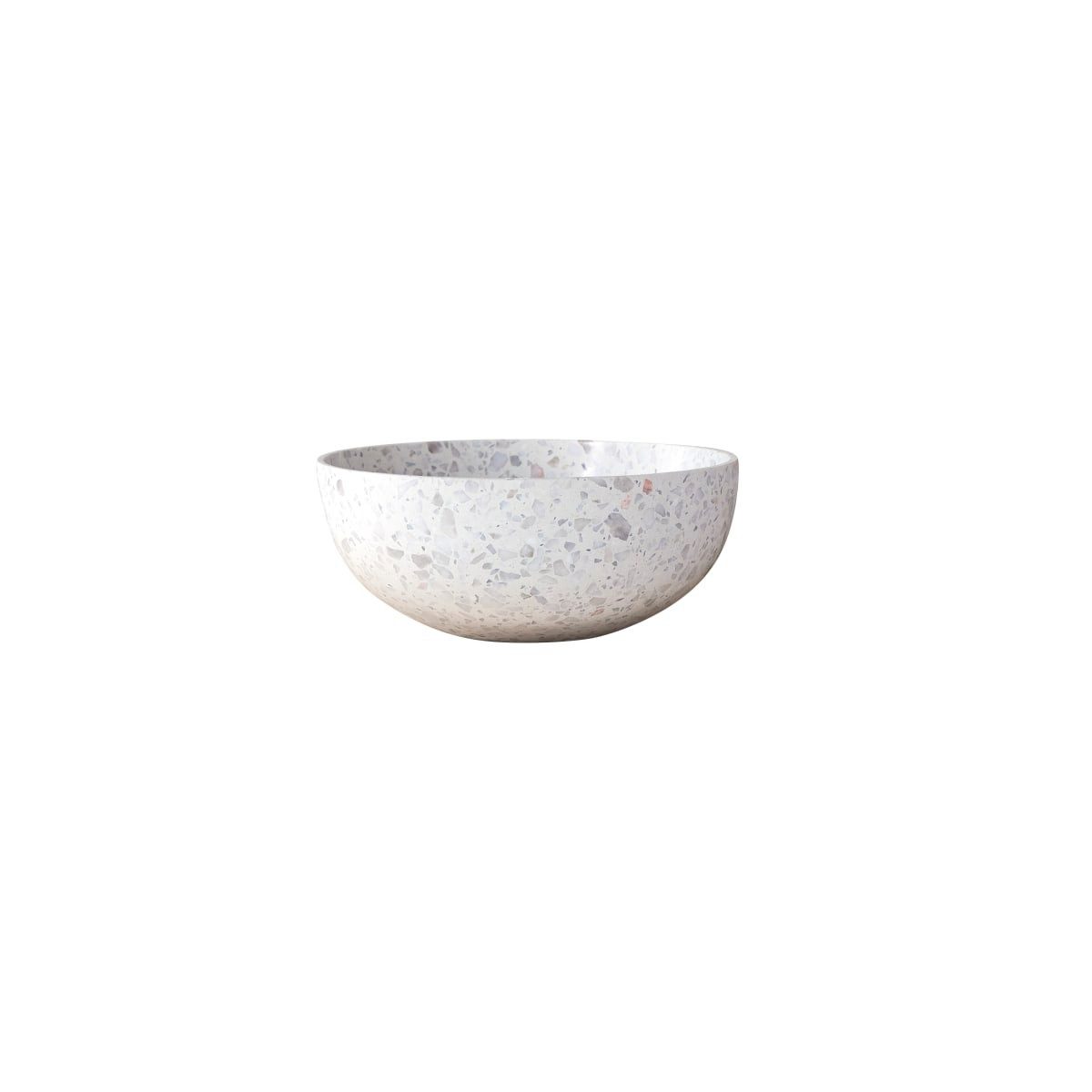 Tikamoon Waschbecken Rundes Waschbecken Elea aus Premium-Terrazzo in Moon