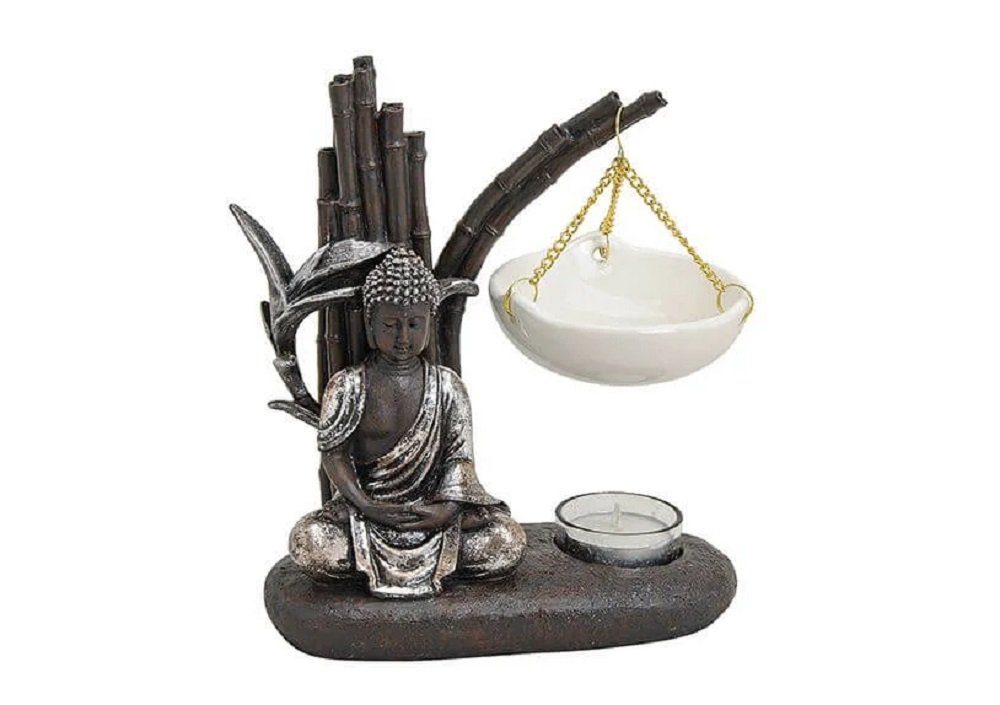 Feng Buddhafigur Wurm sitzend Shui braun Duftlampe Buddha Pol G. Figur