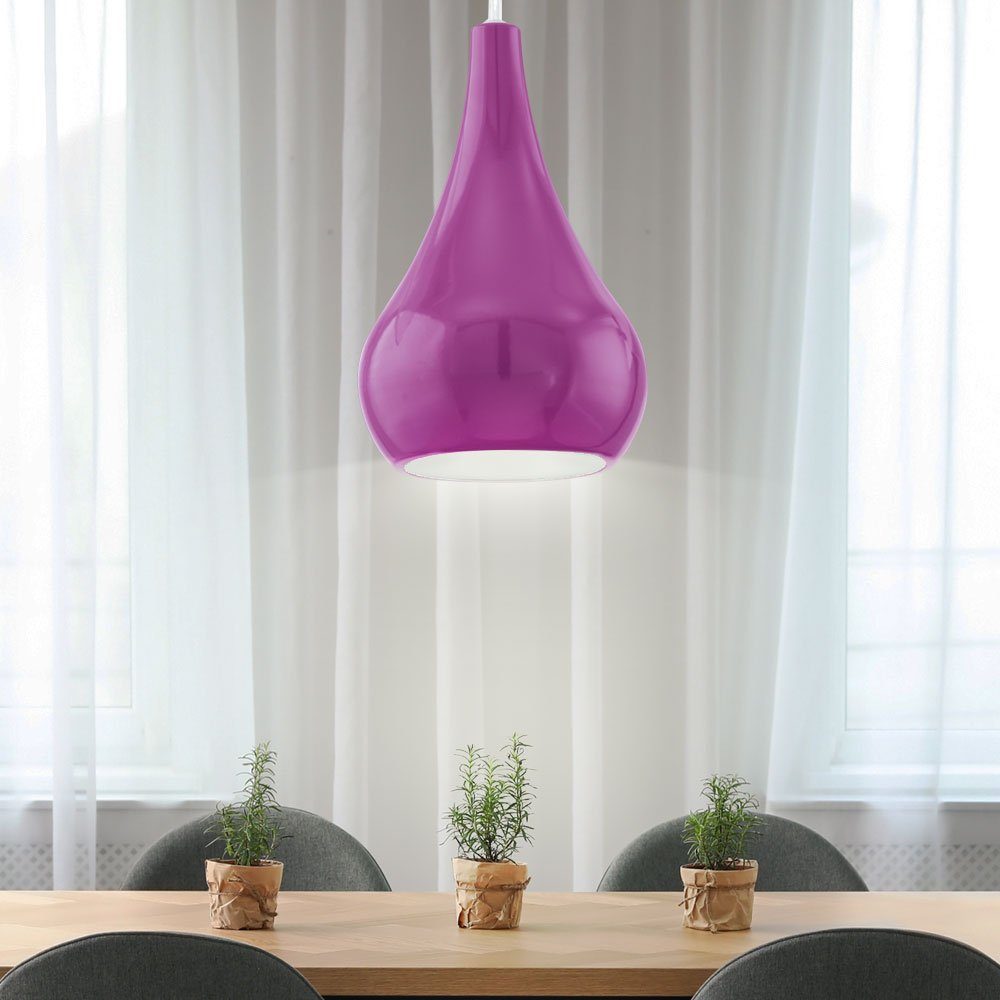 nicht EGLO Decken inklusive, purple Zimmer Design Lampe Pendel Pendelleuchte, Hänge Leuchtmittel Wohn Dielen