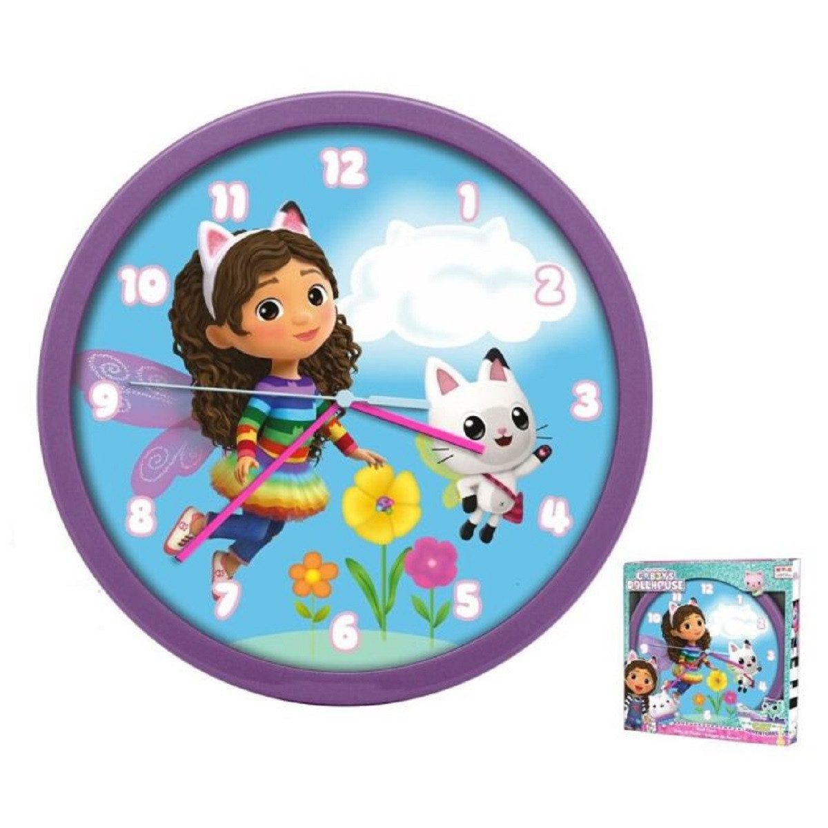 Dreamworks Gabby’s Dollhouse Wanduhr Gabby's Dollhouse Wanduhr mit 25cm Durchmesser im großartigen Design