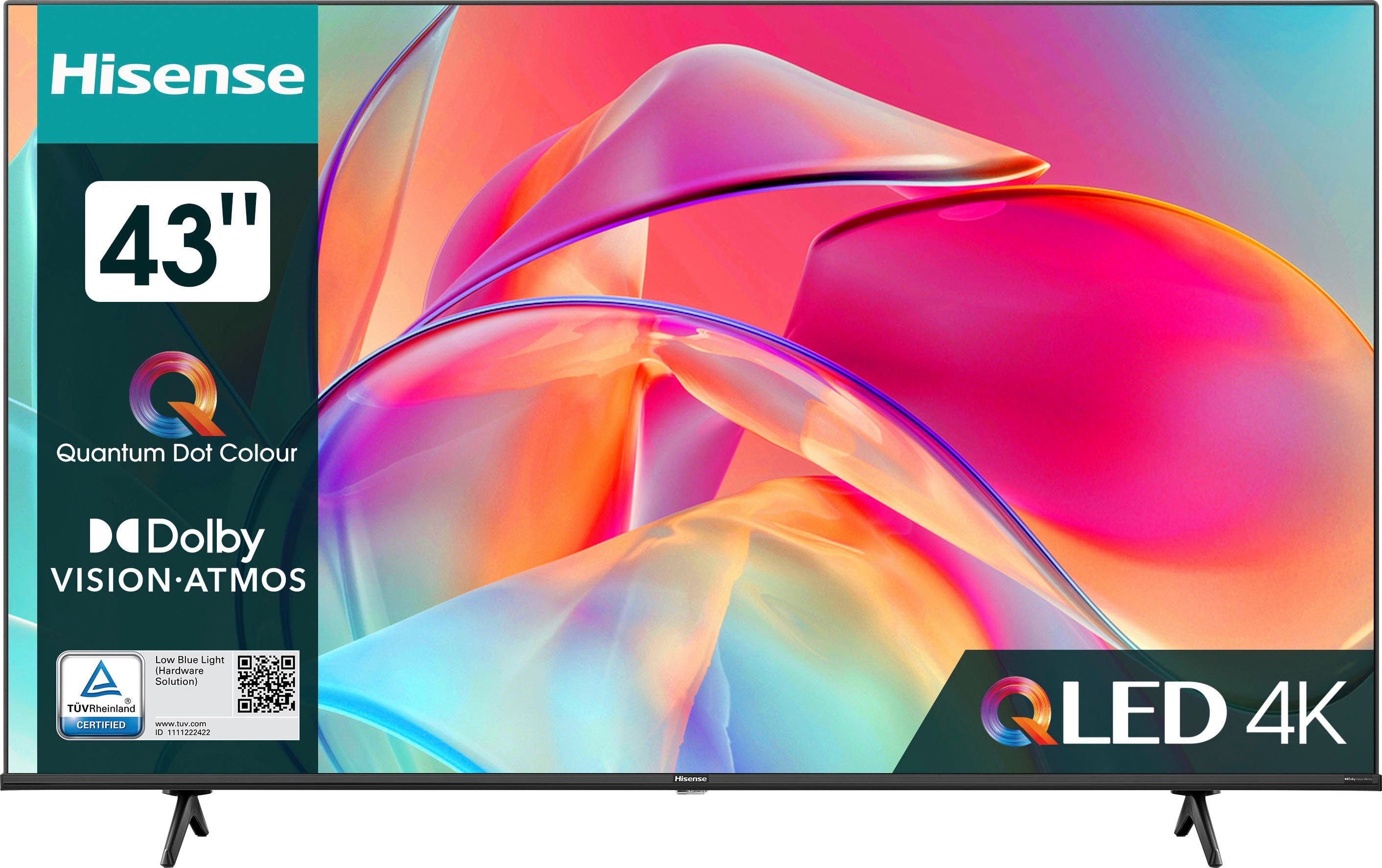 HD, (108 Smart-TV) Zoll, cm/43 QLED-Fernseher Hisense 4K Ultra 43E77KQ