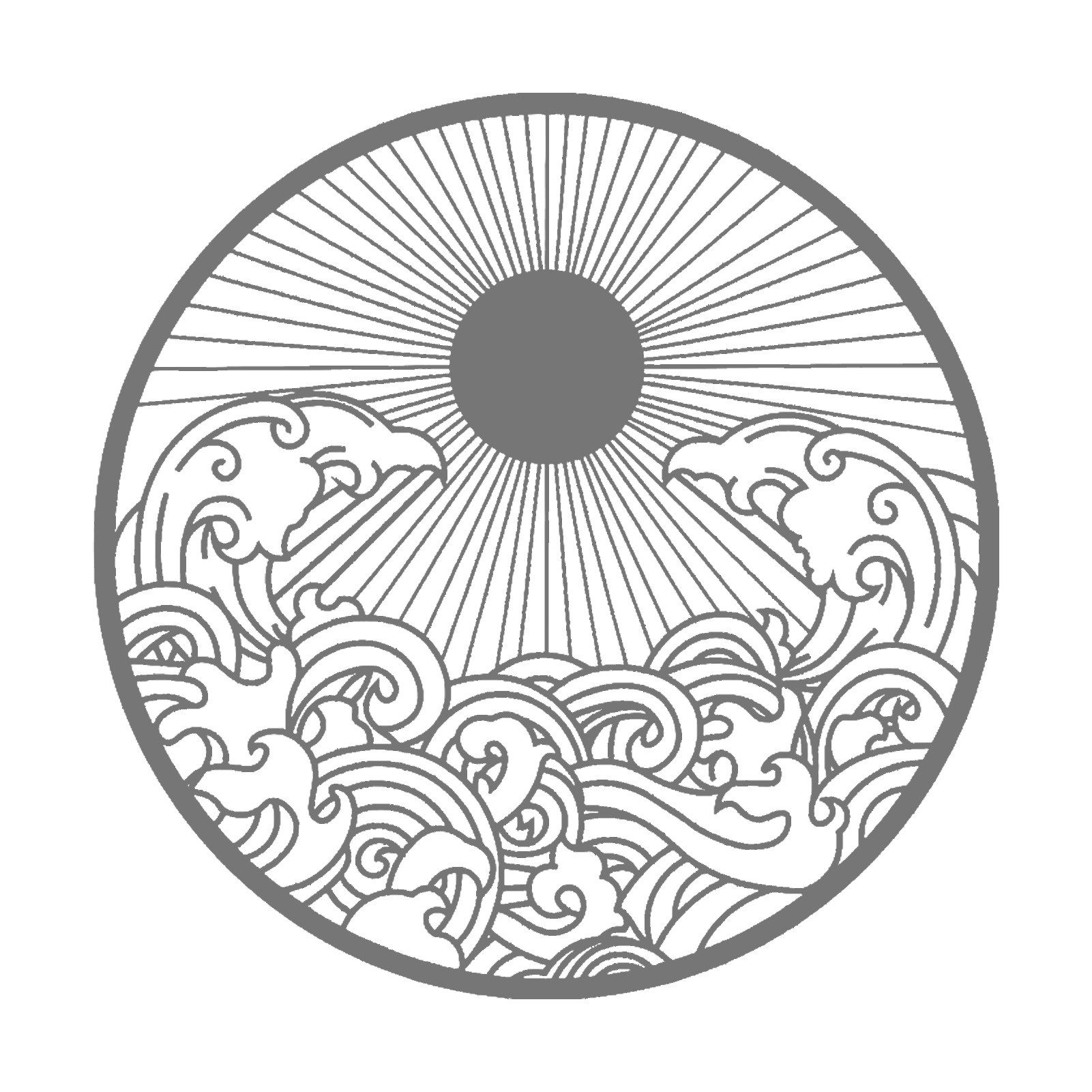 Jumpeak Wanddekoobjekt Sonne und Möwe Metall günstig online kaufen