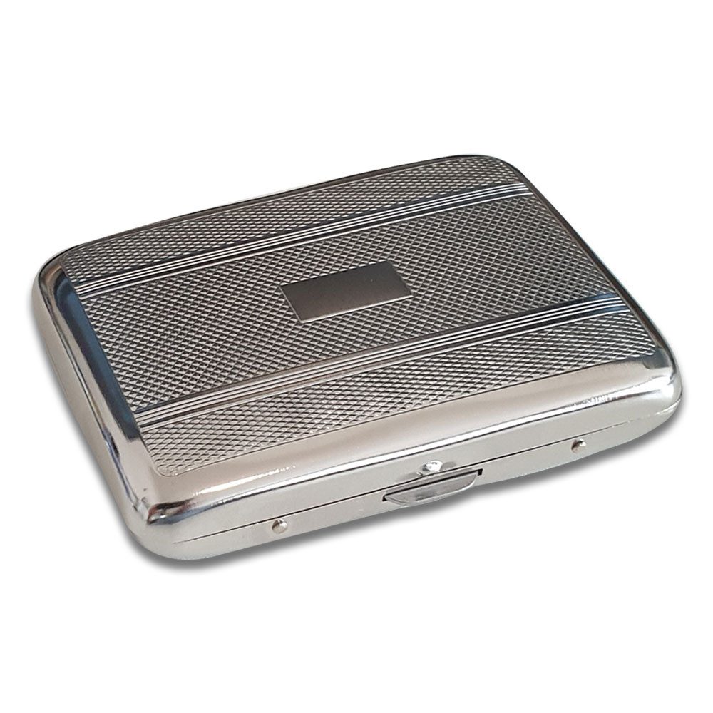 Coumo Sammleretui Zigarettenetui, Venetian Design, Antik Dekor, Fabe: Silber, Metall