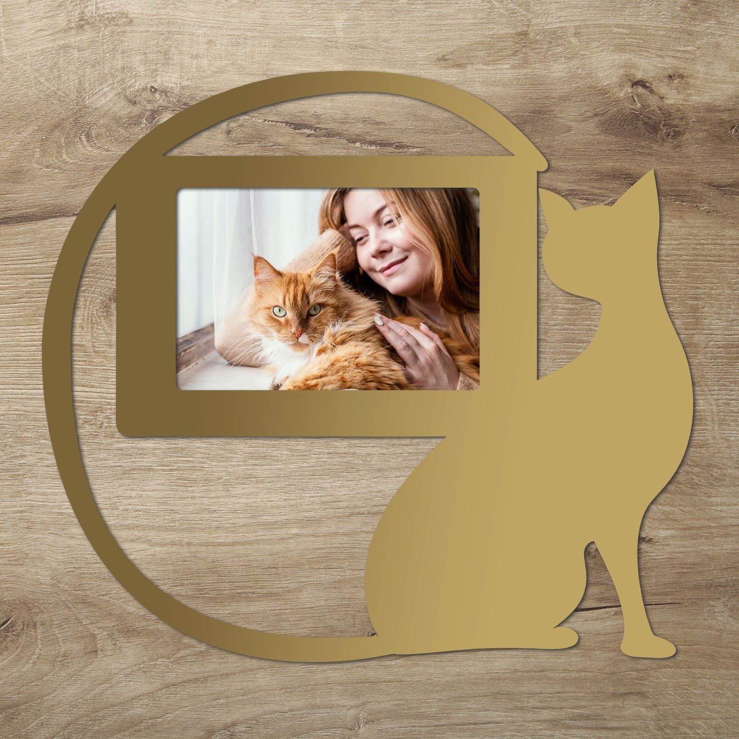 Namofactur Bilderrahmen Katze Fotorahmen aus Holz, günstig online kaufen
