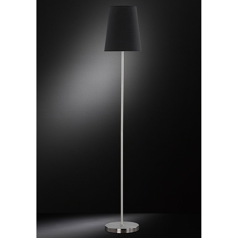 Stehlampe WOFI Stehlampe, mit Stoffschirm inklusive, schwarz Wohnzimmer Leuchtmittel nicht Stehleuchten