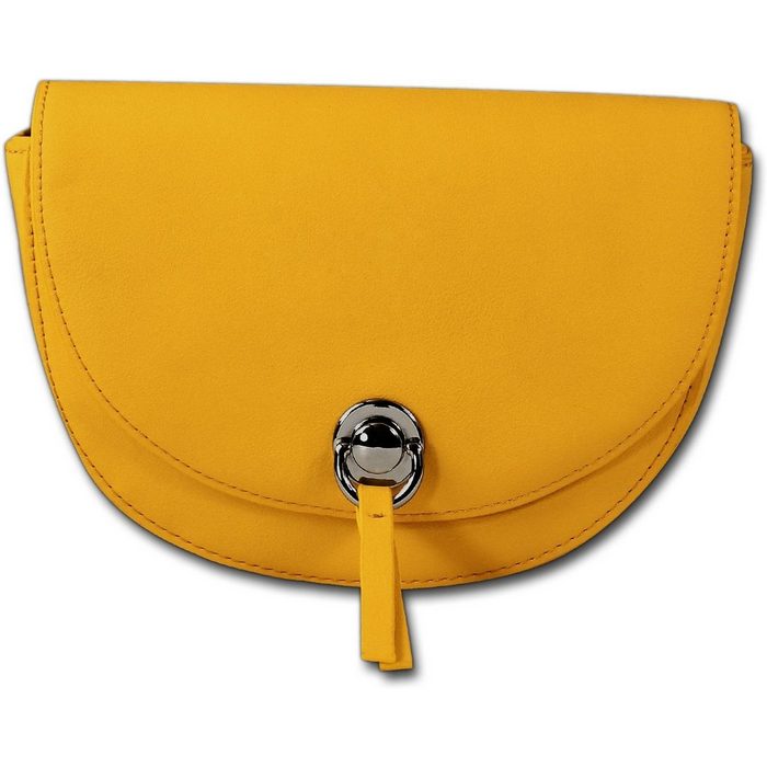 New Bags Gürteltasche New Bags multifunktional Bauchtasche Damen Jugend Tasche aus Kunstleder Polyester in gelb Größe ca. 13 5cm halbrund