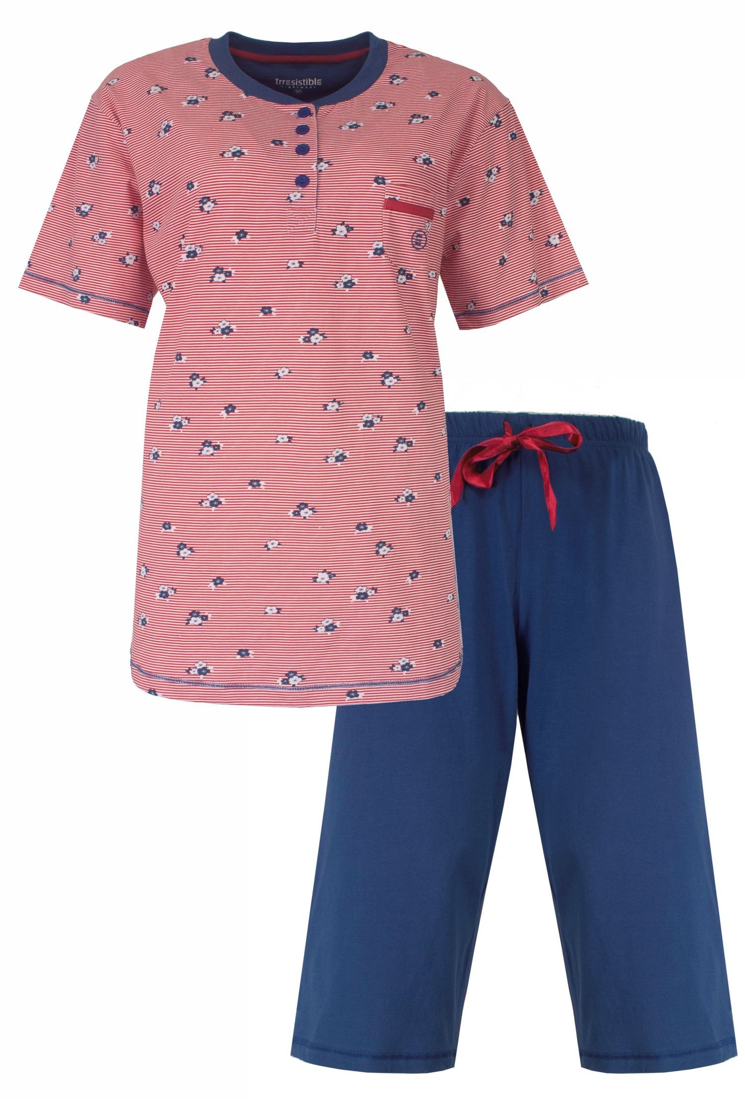 Irresistible Schlafanzug Damen Pyjama mit Caprihose günstig online kaufen
