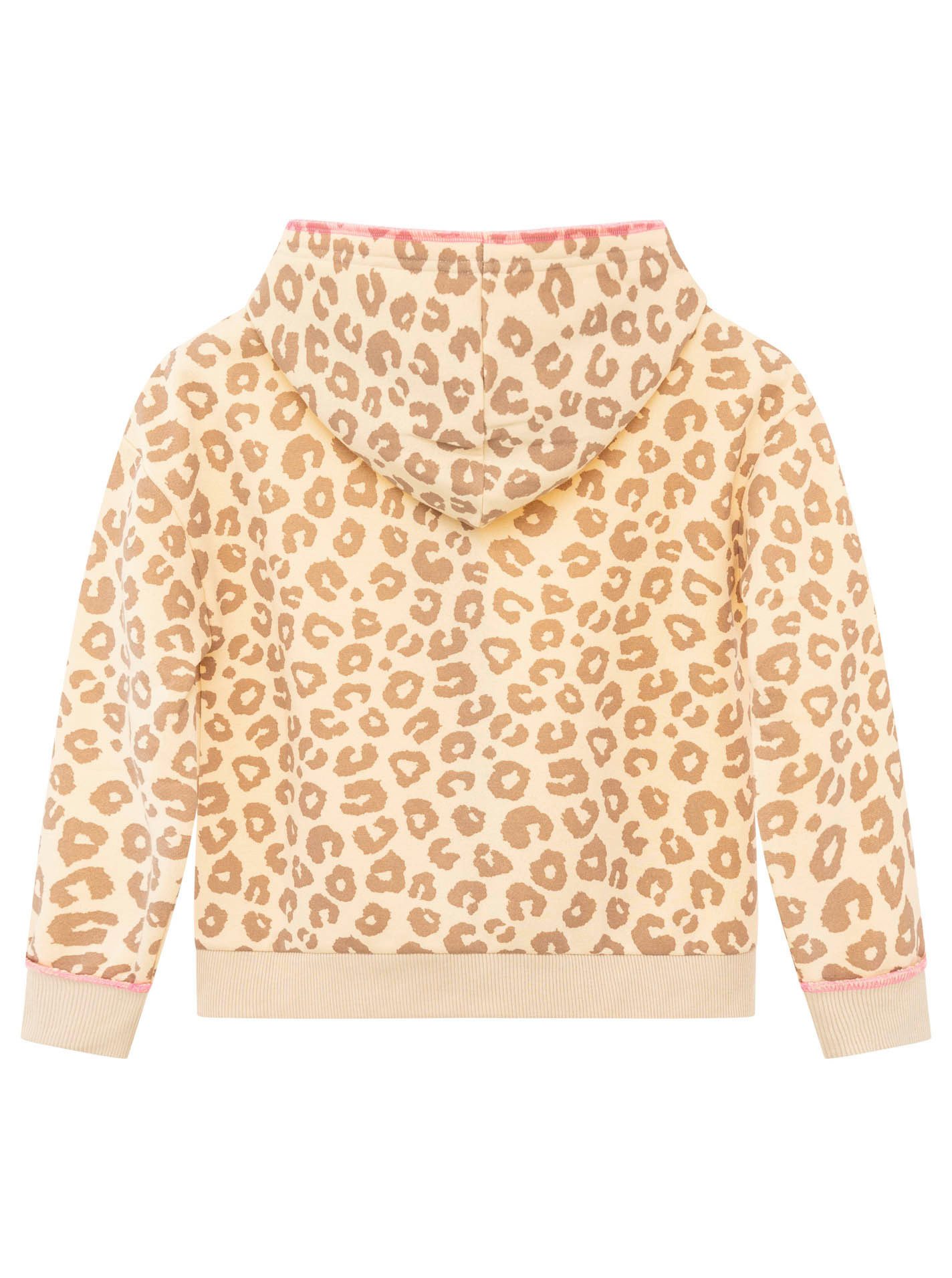 Zwillingsherz Kapuzensweatjacke "Soft Leo" Mini-Me, mit Leo Muster, Zipper und Taschen