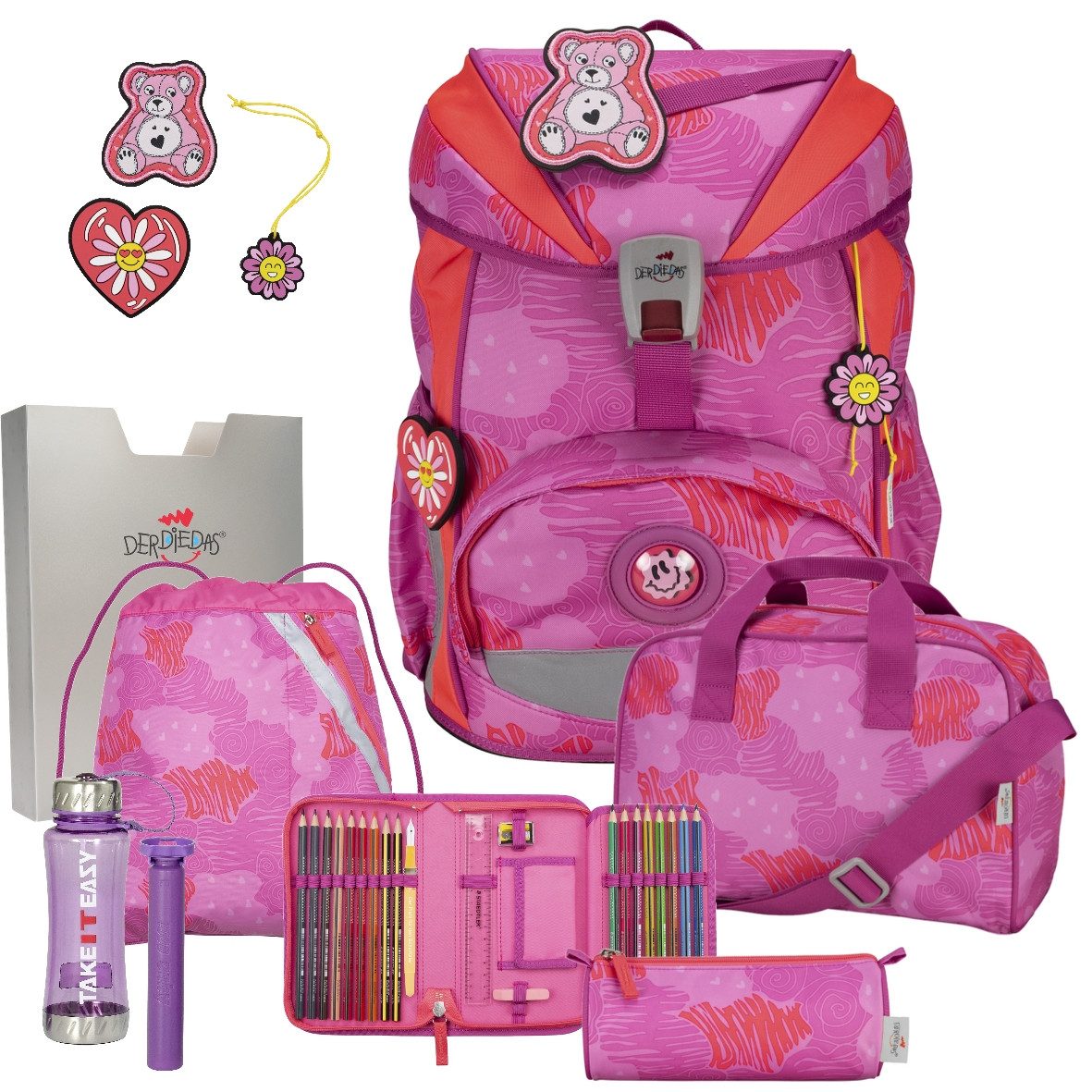 DerDieDas® Schulranzen Mädchen 1.Klasse ErgoFlex Light in unterschiedlichen Sets