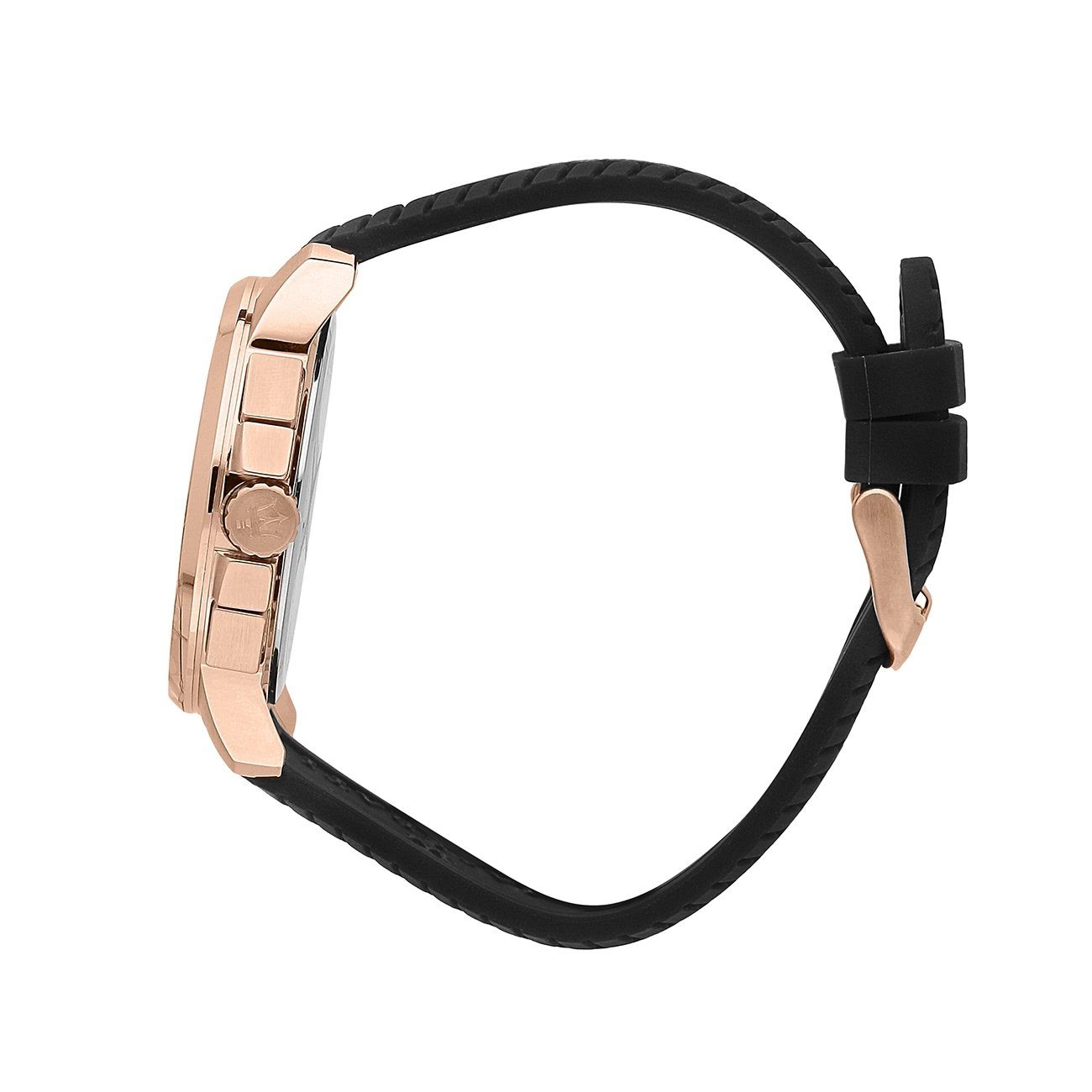 MASERATI Chronograph Maserati Herren Chronograph, (Chronograph), Herrenuhr rund, groß (ca. 44mm) Silikonarmband, Made-In Italy