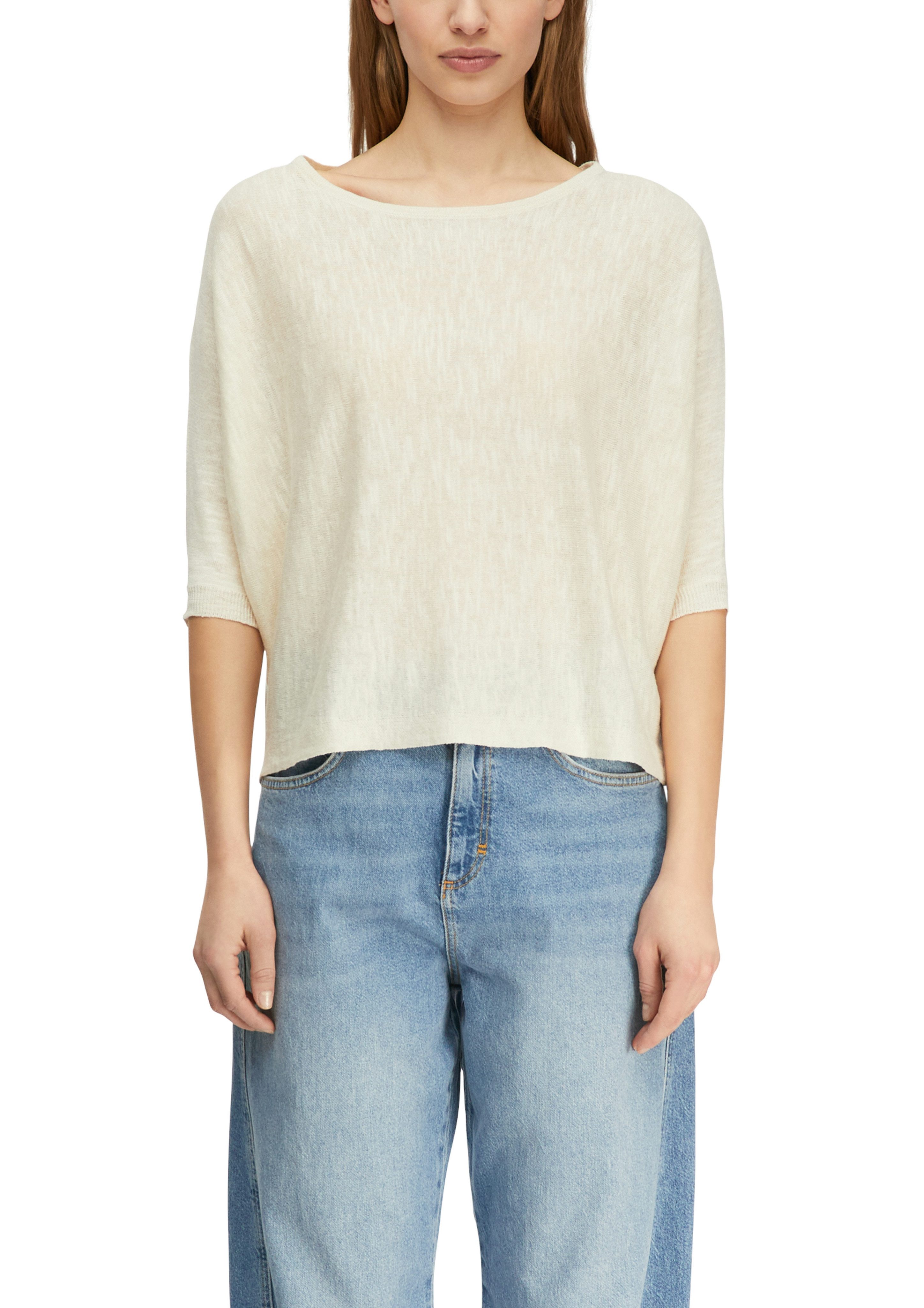 comma Rundhalspullover in Feinstrick