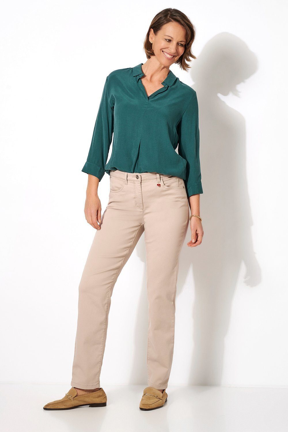 by hellbeige Schoene TONI Bund Relaxed Geheimnisvolle 731 5-Pocket-Hose - verstellbarem mit