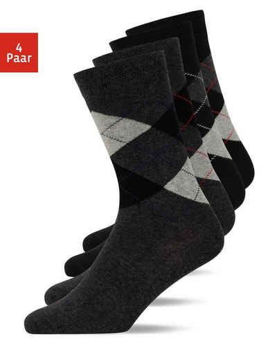 SNOCKS Businesssocken Business Socken (4-Paar) aus Bio-Baumwolle, für jeden Anzug geeignet