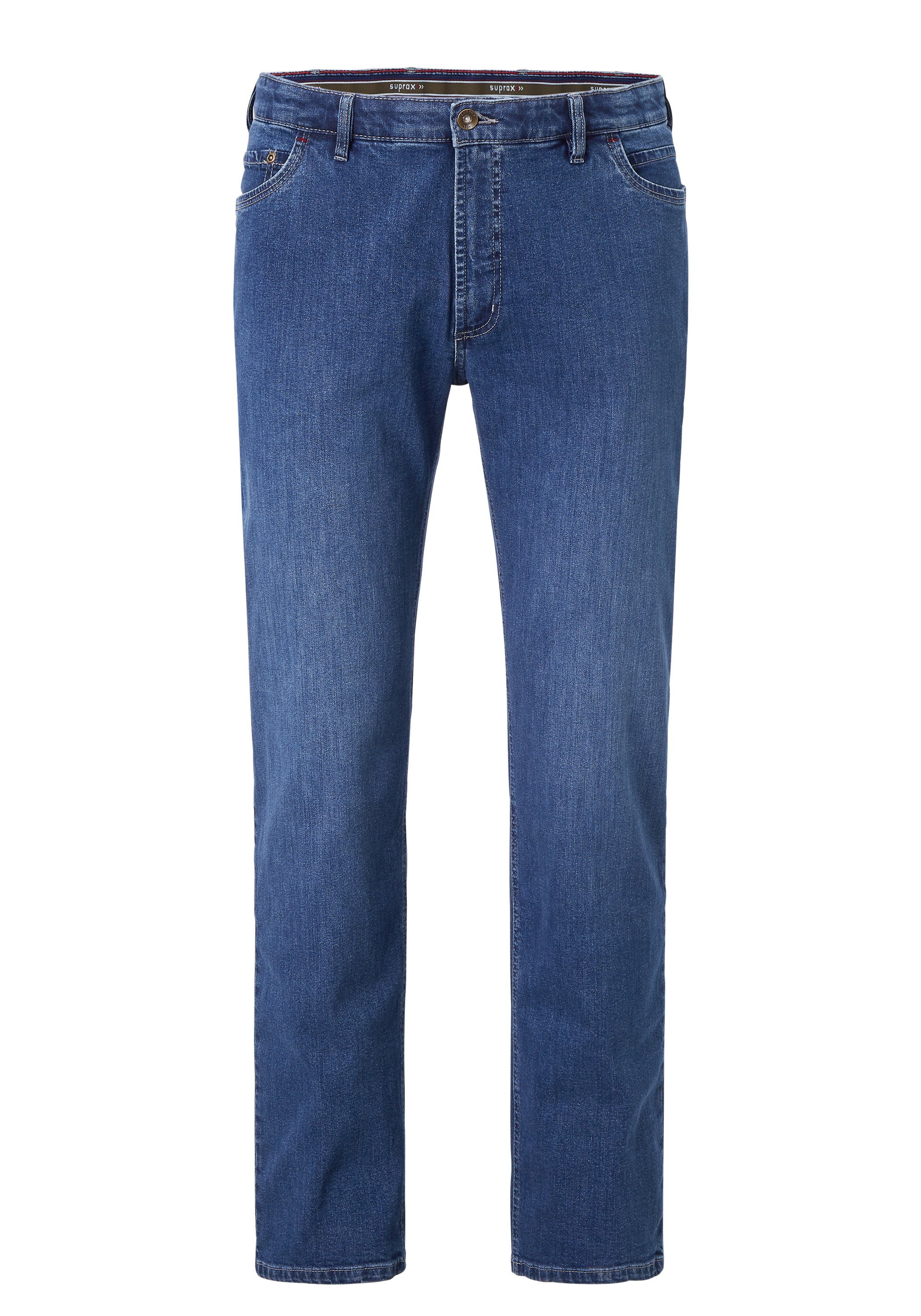 Suprax Regular-fit-Jeans Jeans mit elastischem Komfort-Dehnbund und Sicherheitstasche