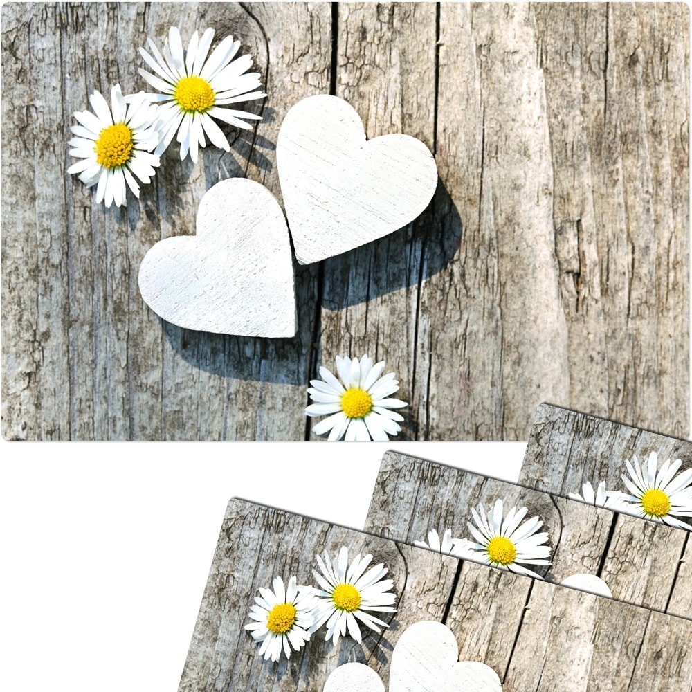 matches21 HOME & HOBBY Platzset Abwaschbare Tischsets 4er Set Landhaus-Stil günstig online kaufen