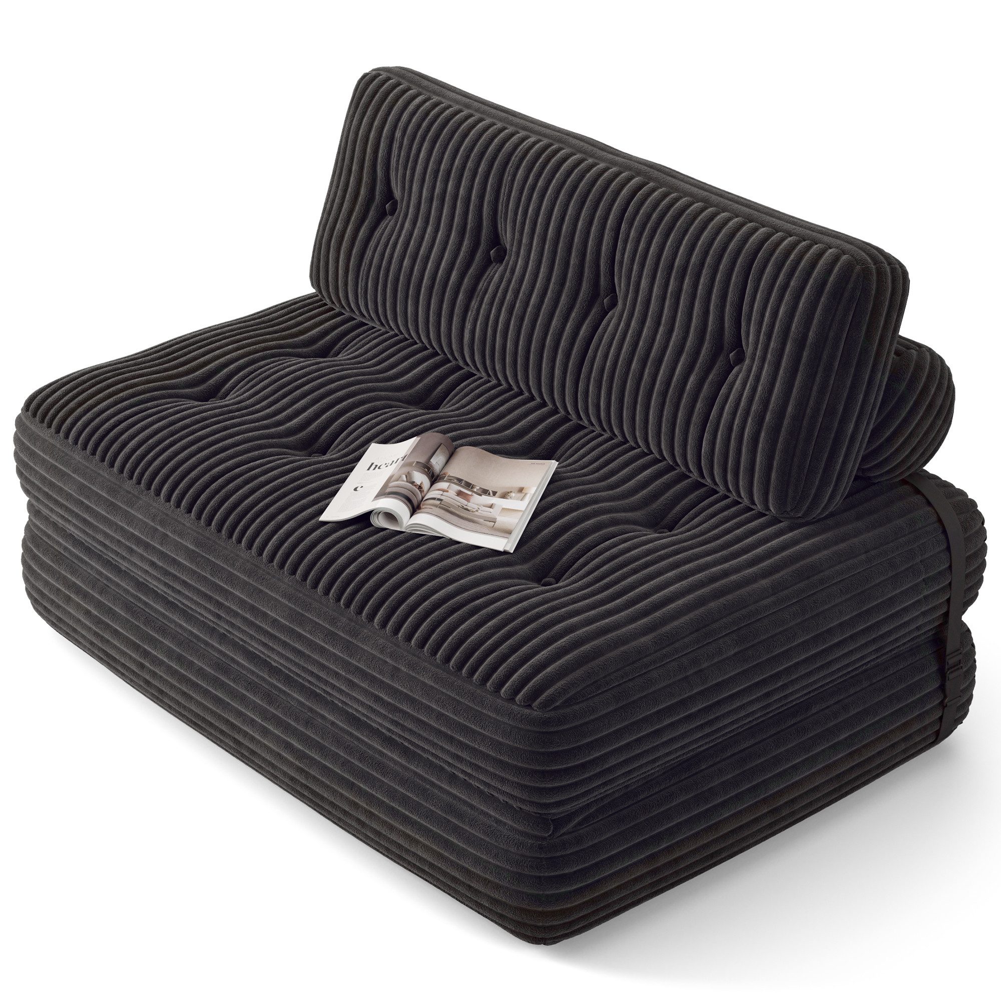 Bealife Schlafsofa Klappbares Sofa, Relaxsessel Indoor-Lazy Mit Rückenkissen, kein Aufbau, sofort nutzbar