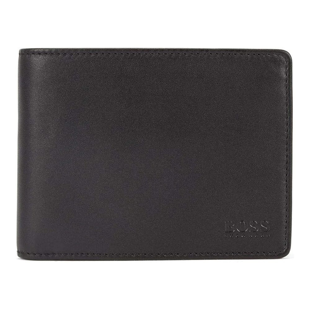 BOSS Geldbörse Arezzo Trifold Herren Portemonnaie aus Leder mit geprägtem L günstig online kaufen