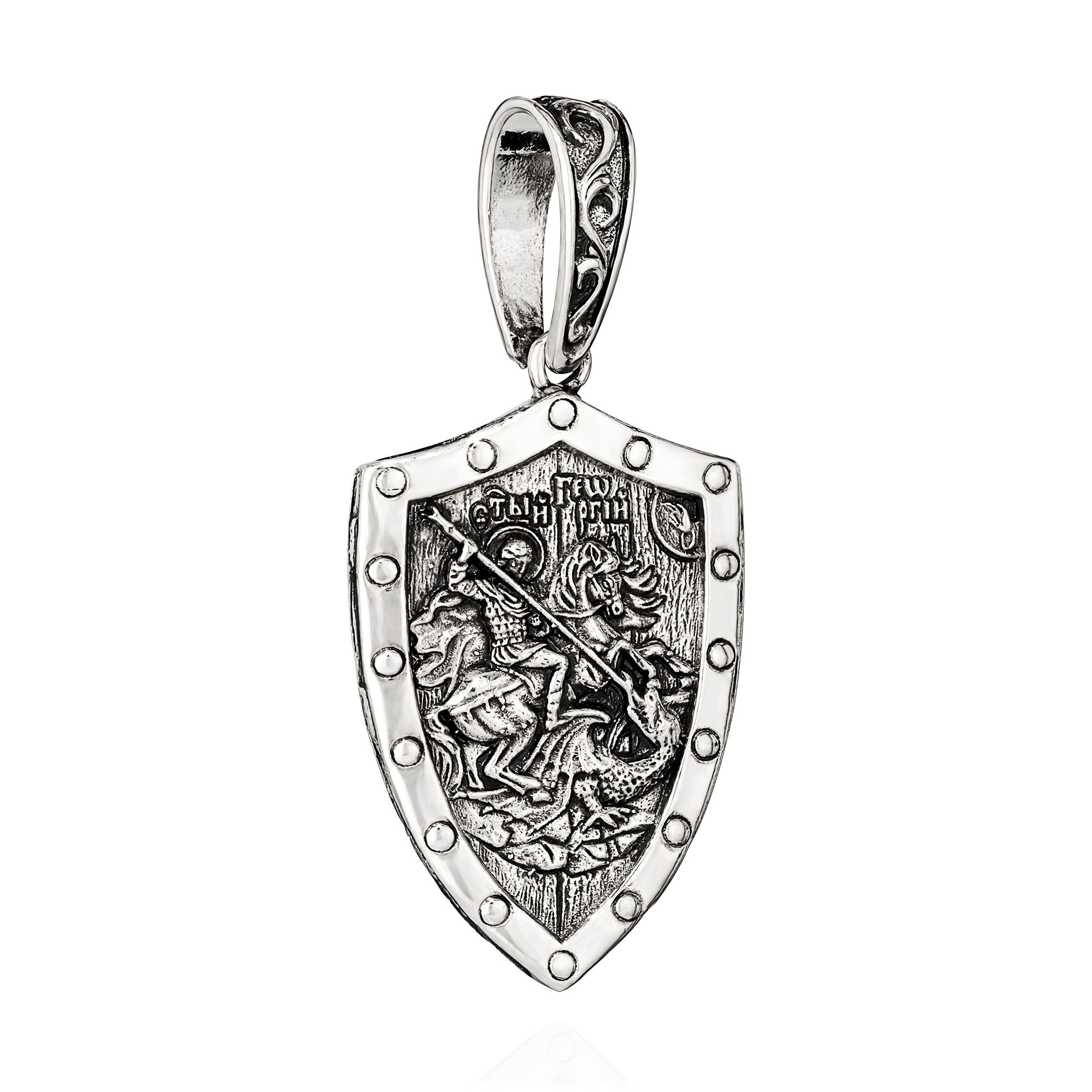 Kettenanhänger Kettenanhänger 925 Silber 37mm x 11,5mm Anhänger Heiligendarstellung