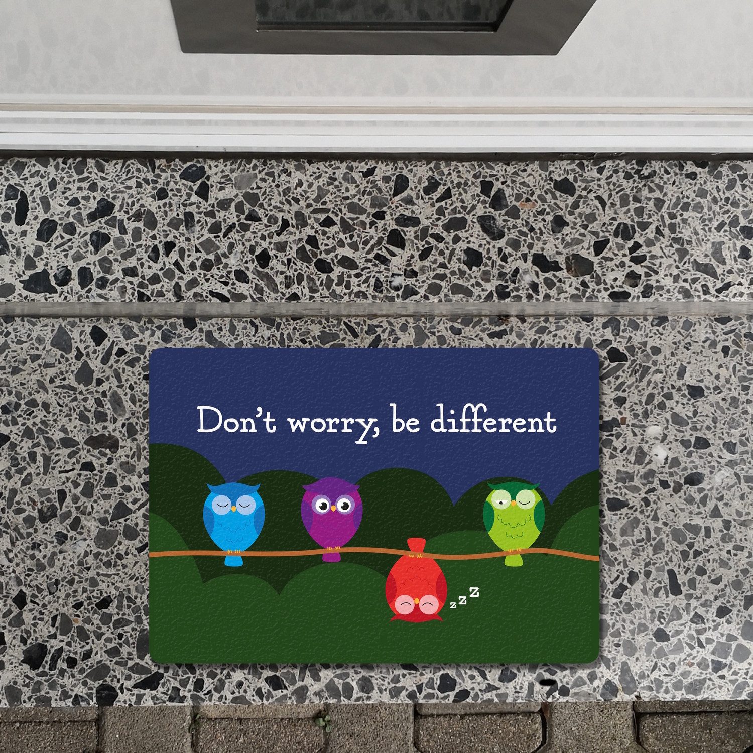 speecheese Fußmatte Eule Fußmatte in 35x50 cm ohne Rand mit Spruch Dont wor günstig online kaufen