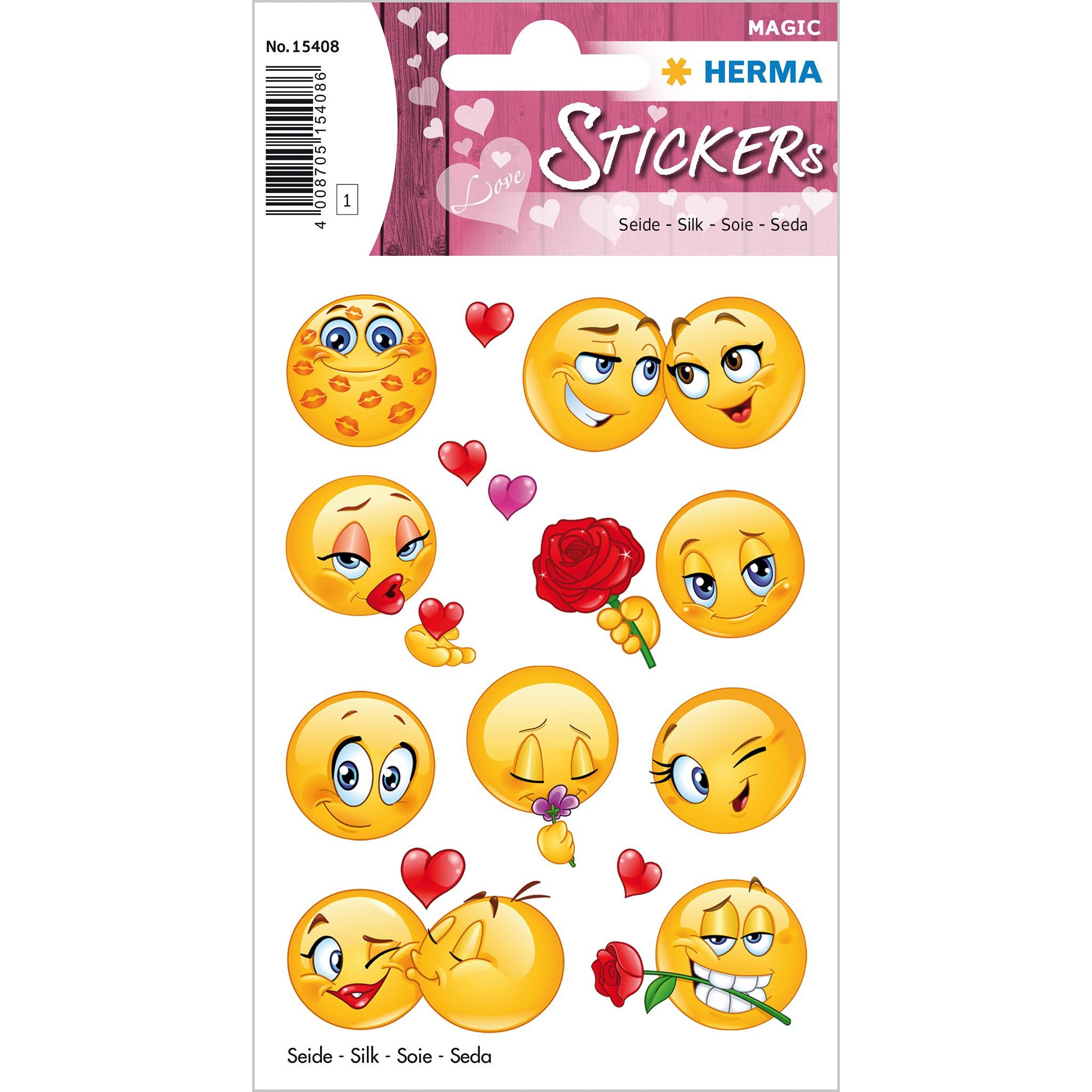 HERMA Sticker Herma Sticker MAGIC Love Faces Seide 1 Bl
