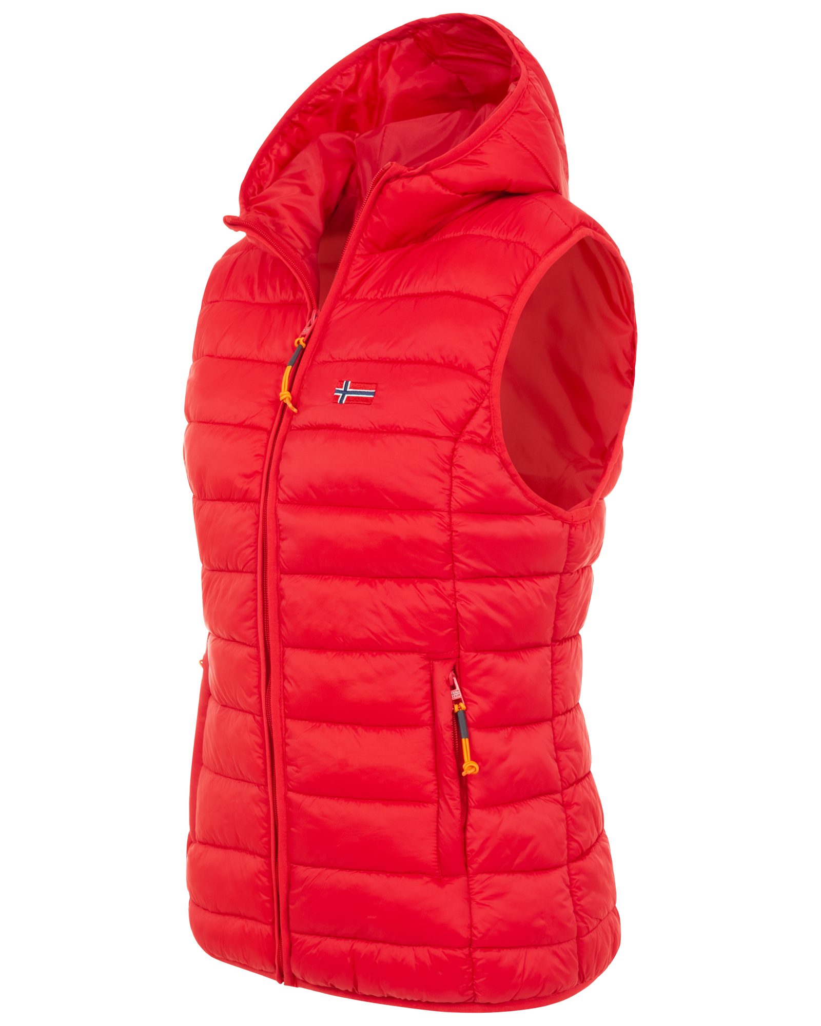 Geographical Norway Steppweste Damen Steppweste mit Kapuze Frühlings sportlich Übergangs Weste Herbst