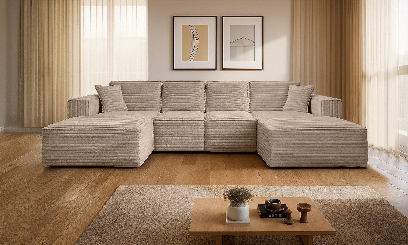 Kaiser Möbel Ecksofa Eckcouch U form, günstig online kaufen