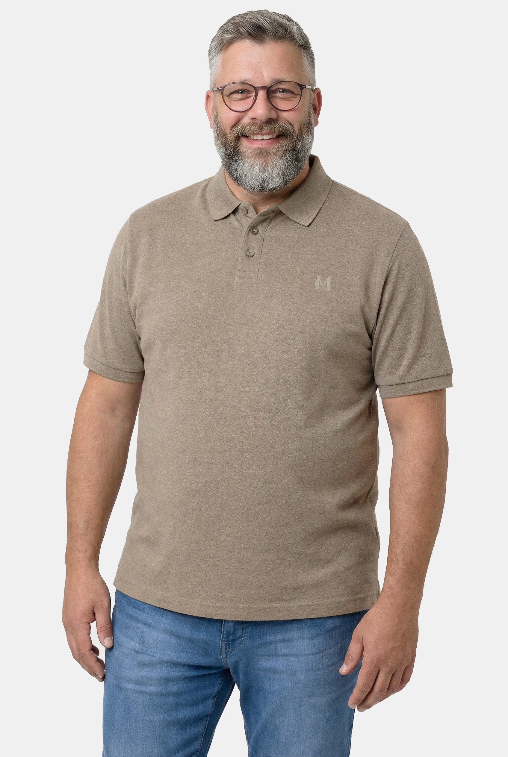 Men Plus Poloshirt Men+ Poloshirt Basic Piqué Halbarm bis 8 XL günstig online kaufen