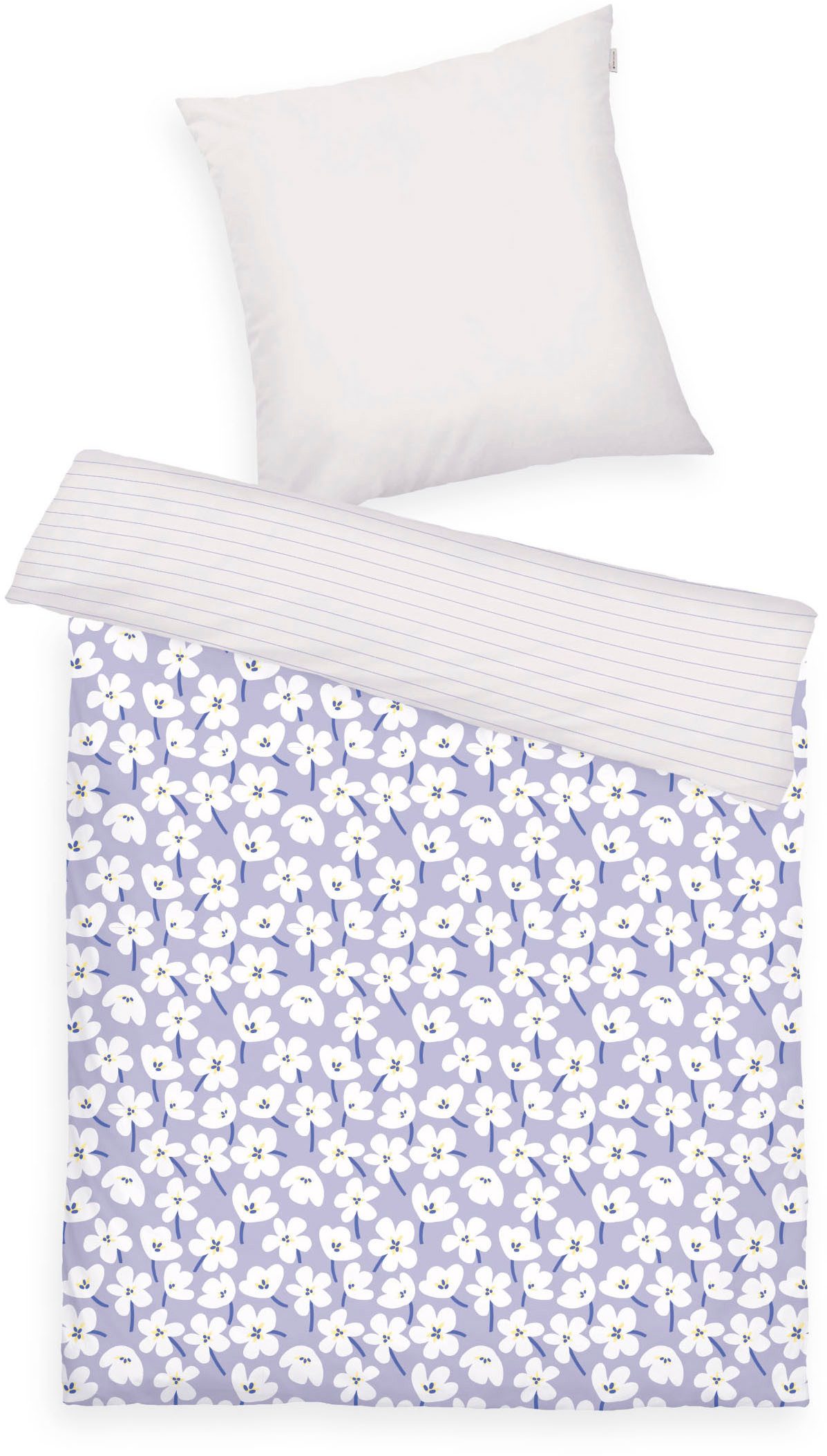 TOM TAILOR HOME Bettwäsche FRESH FLOWERS 135x200cm, 155x220cm oder 200x220cm, Renforcé, 2 teilig, new bedroom, mit farbigem Markenreißverschluss – Bild 3 von 5