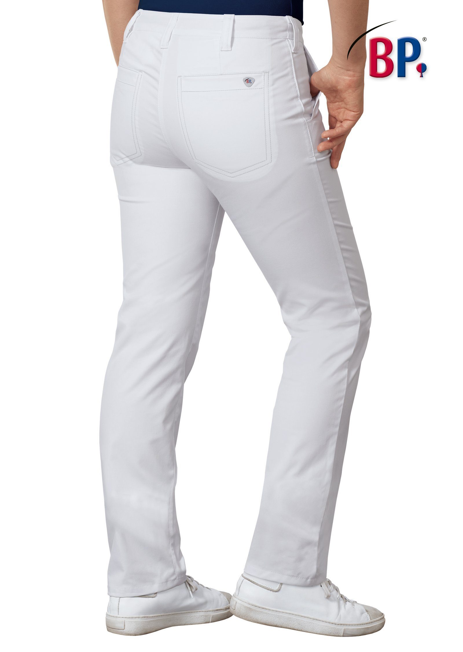 bp Chinohose Damen Stretch Chinohose, weiß Industriewäsche geeignet günstig online kaufen