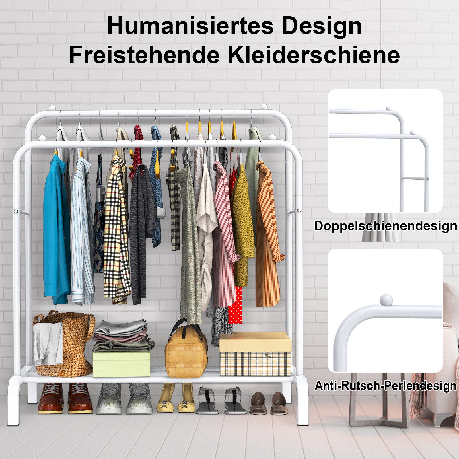 loefme Kleiderständer Kleiderständer mit Ablage Garderobenständer günstig online kaufen