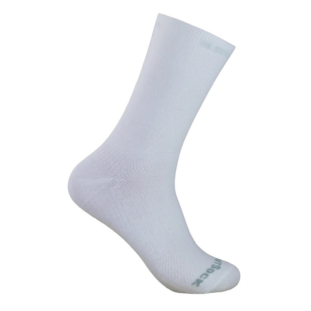 Wrightsock Sportsocken Crew Coolmesh II (dünn, atmungsaktiv, bequem) weiss - 1 Paar