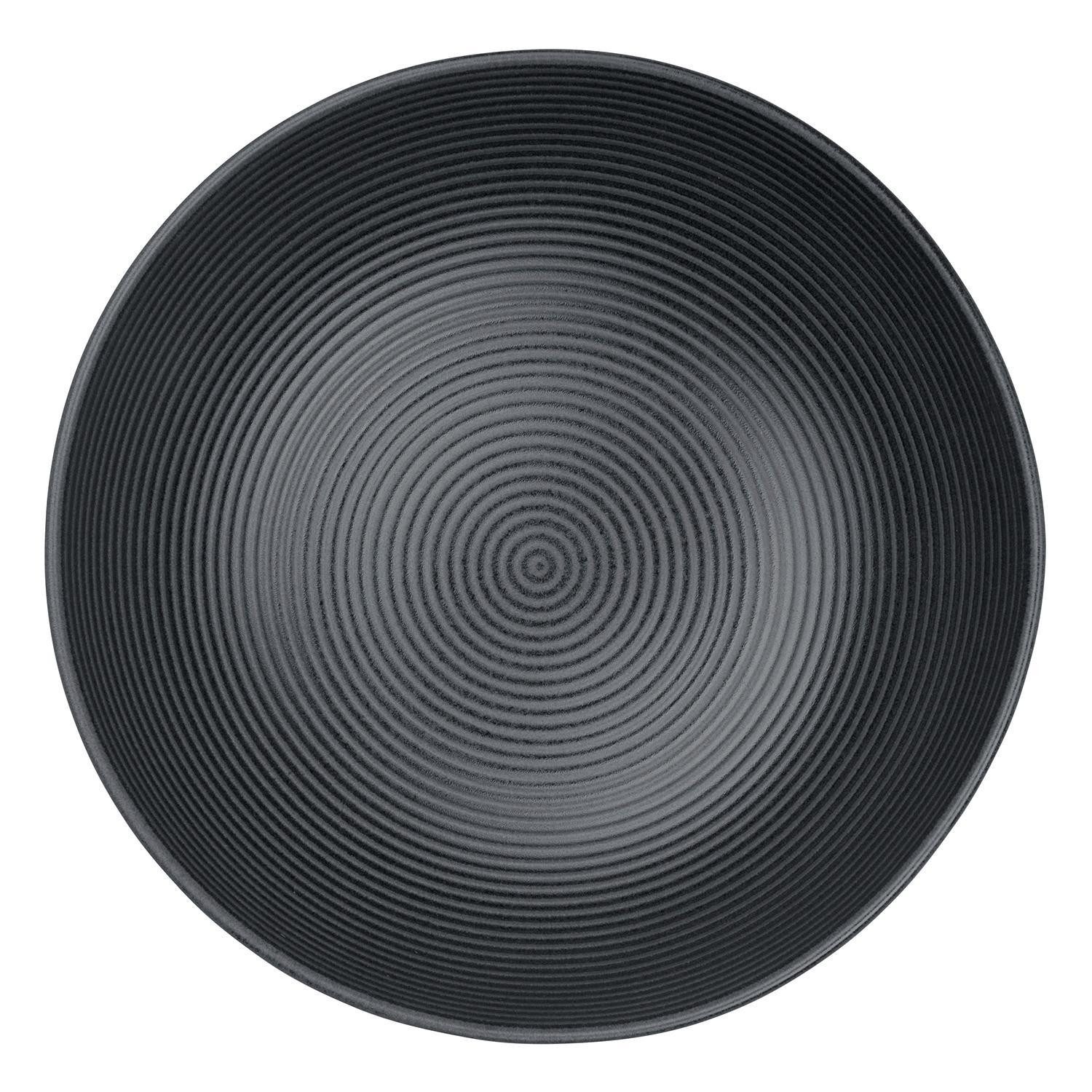 ASA SELECTION Servierschale Schale KITCHEN'ART, Ø 29,5 cm, Schwarz, Steinzeug, (1-tlg), spülmaschinenfest
