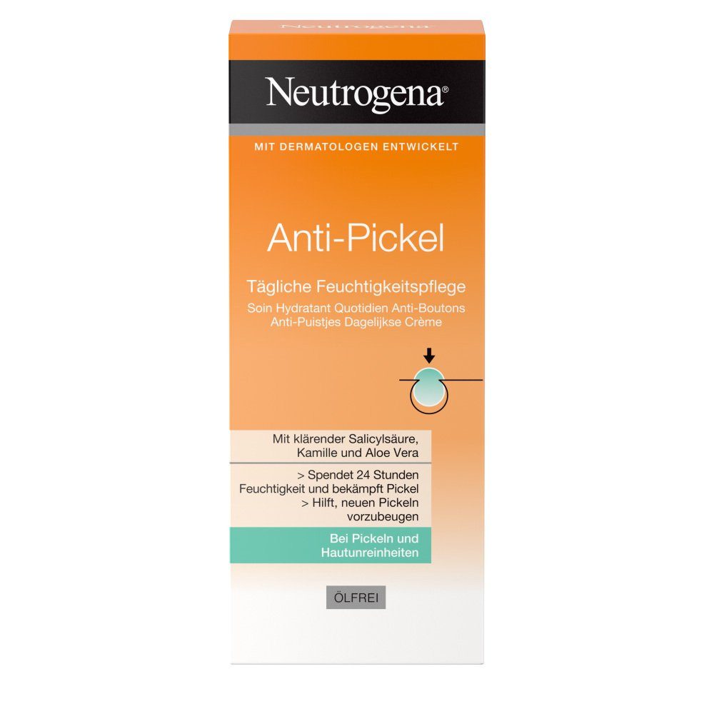 Neutrogena Tagescreme Anti-Pickel Tägliche Feuchtkeitspflege ölfrei 6er-Pack (6x 50ml)