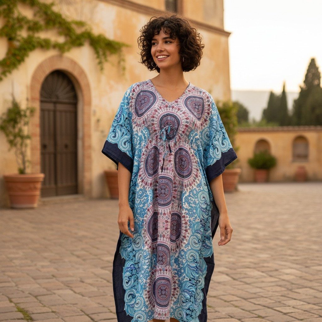 Guru-Shop Midikleid Ponchokleid, Kaftan, Maxikleid, Strandkleid -.. alterna günstig online kaufen