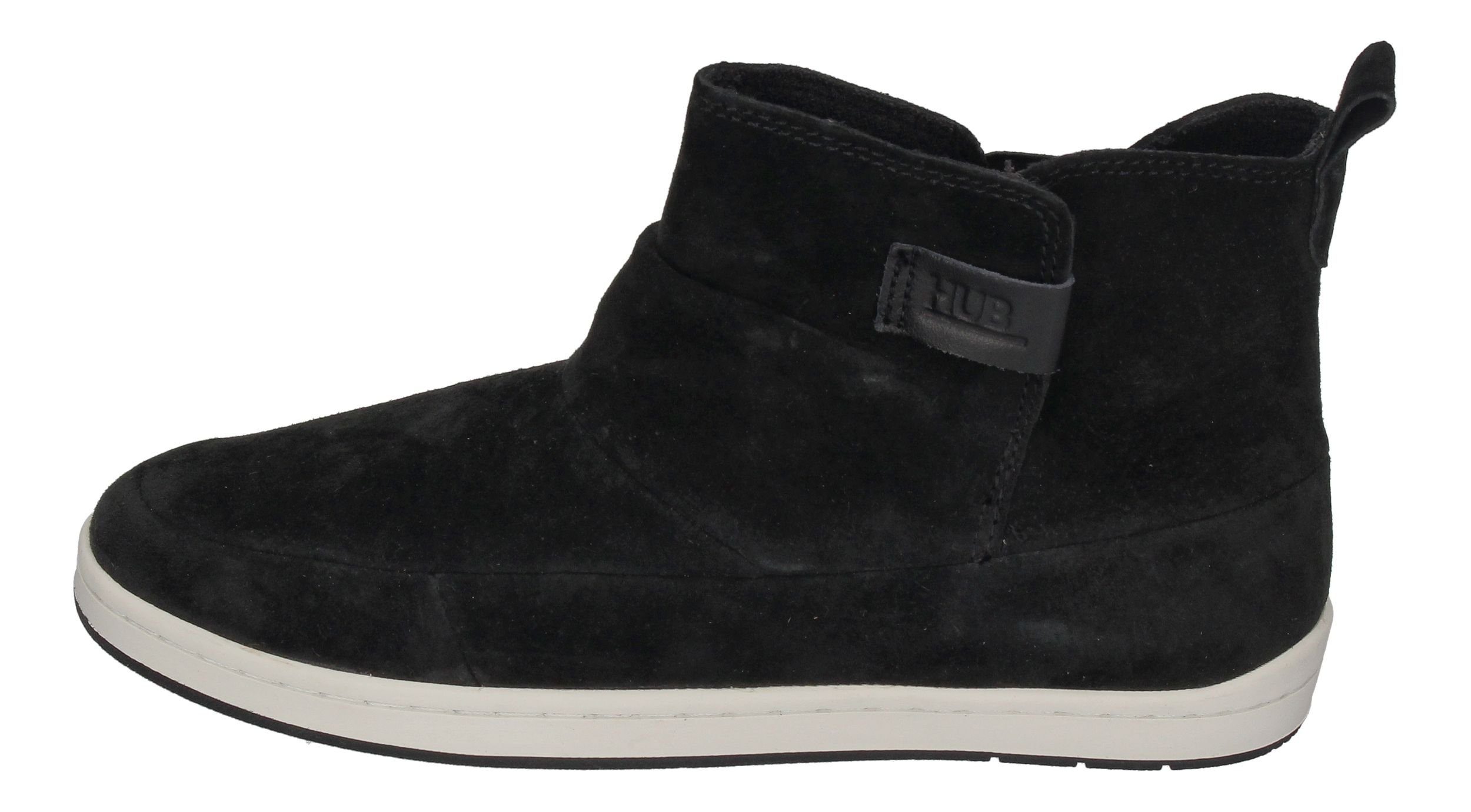 HUB Serve N30 Soft Nubuck Stiefelette Black White