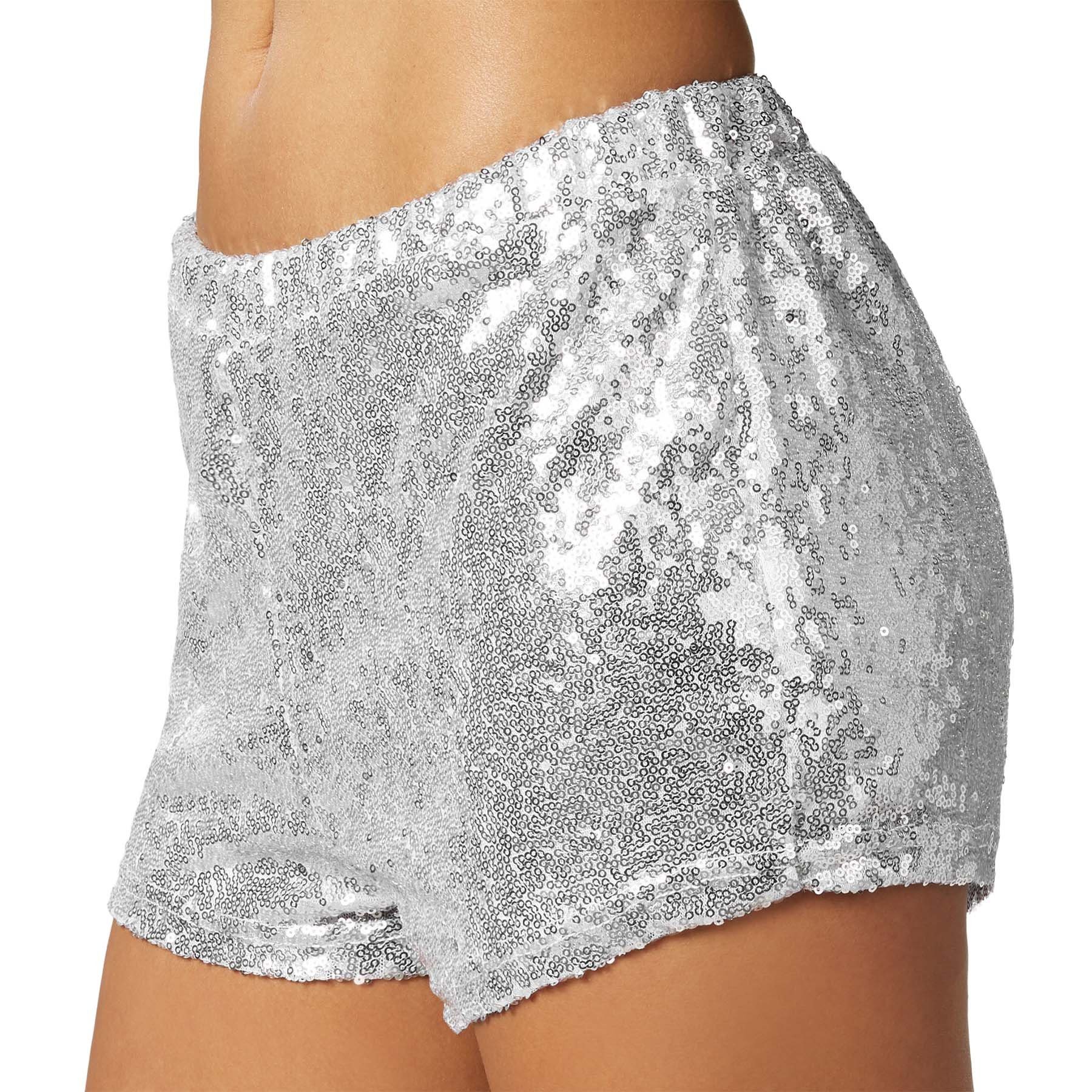dressforfun Hotpants Pailletten-Shorts silber