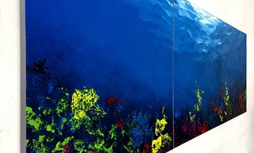 WandbilderXXL XXL-Wandbild Earths Lungs 210 x 80 cm, Abstraktes Gemälde, handgemaltes Unikat