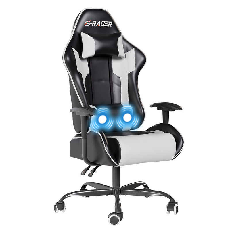 HOMALL Gaming Chair Gaming Stuhl hoher Rückenlehne PC Ergonomischer Rennstuhl mit (Set)