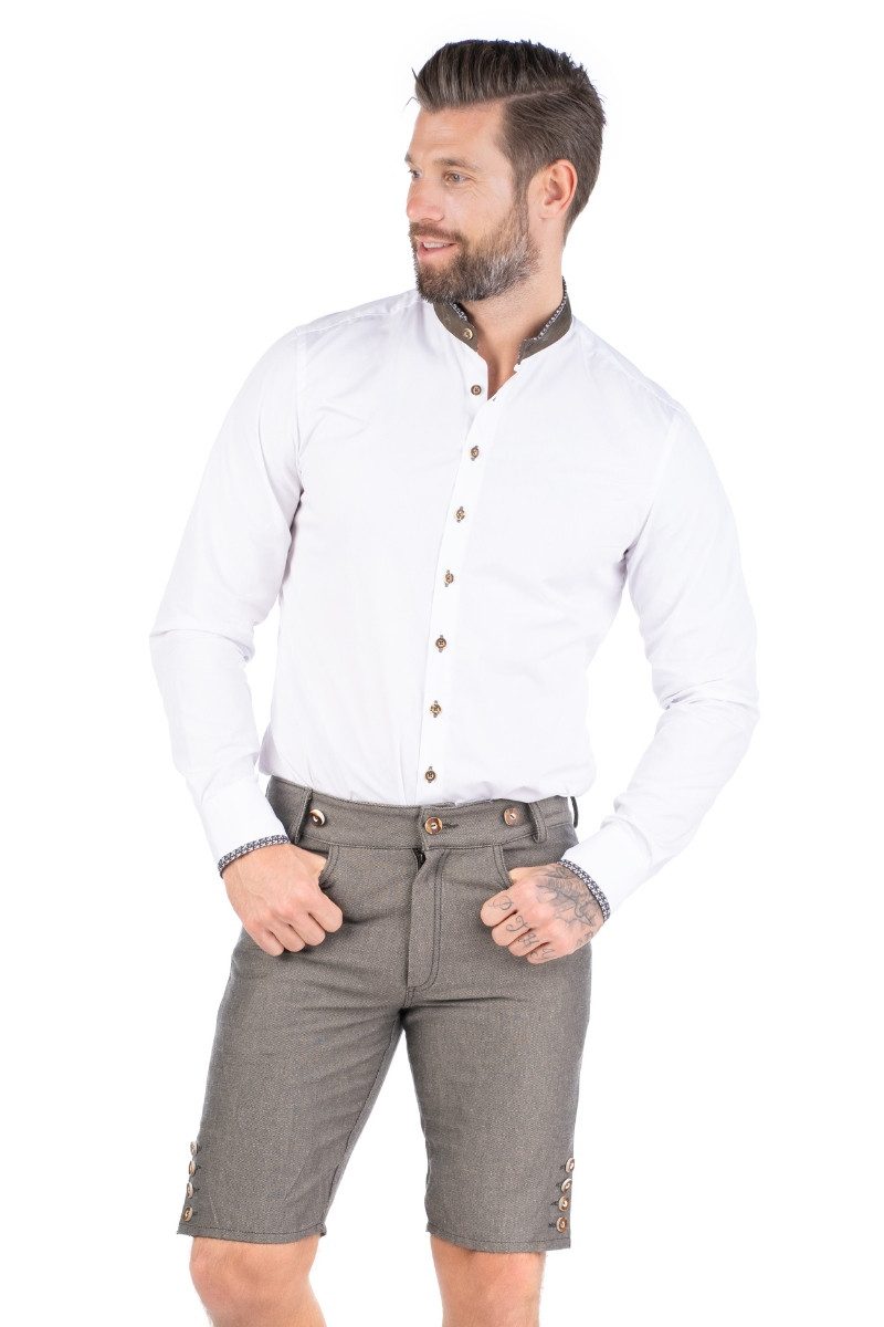 Hammerschmid Trachtenjeans Trachtenhose Herren - FELDWIES - beige/grau meliert