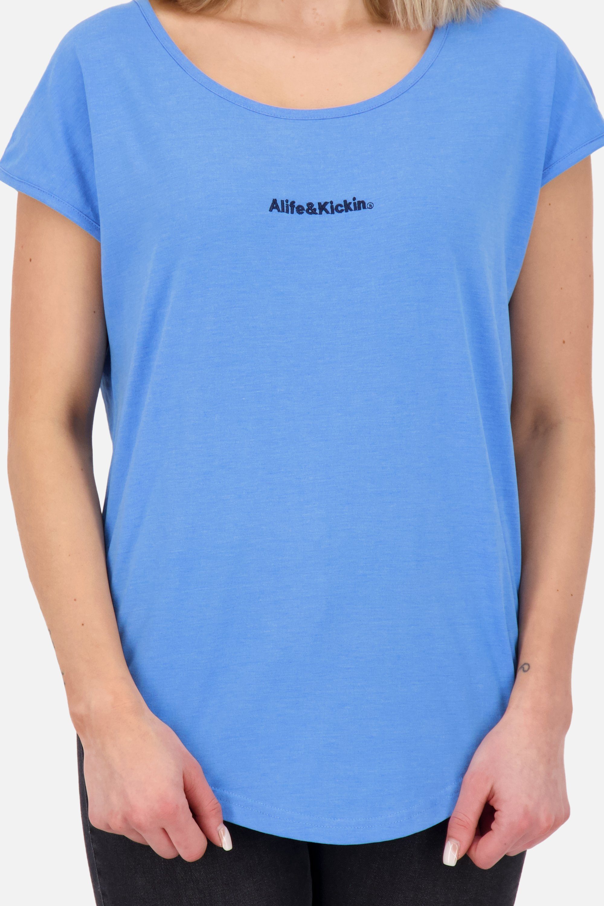 Alife & Kickin Shirt E azure KICKIN ALIFE Kurzarmshirt, SelinaAK Damen Rundhalsshirt AND Shirt
