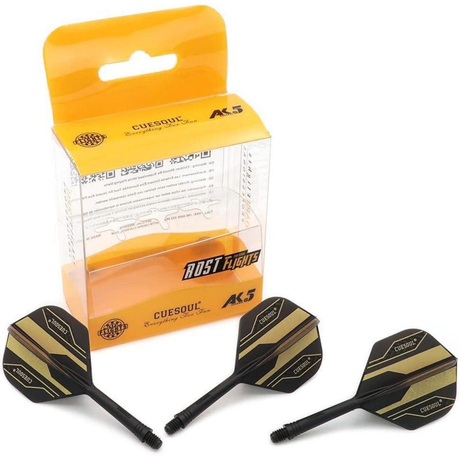 LuxusKollektion Pfeilschaft Dartschäfte Dartflights personalisierte schwarz-standard-M CSAK-51X-5