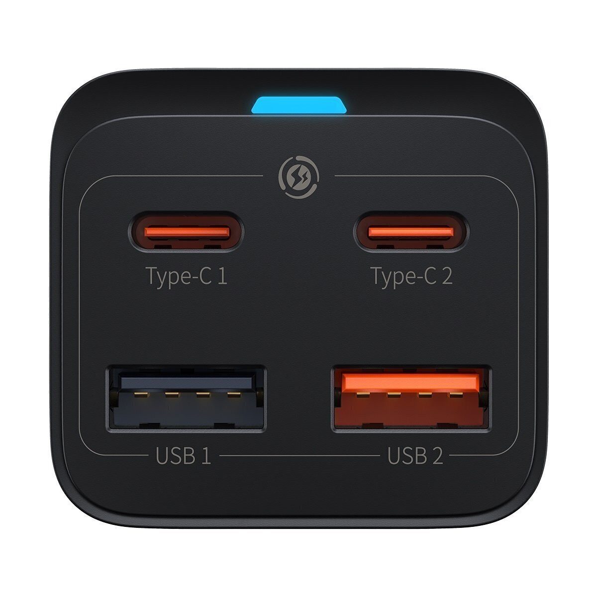 Baseus Baseus Schnellladegerät 2x USB-C, 2x USB, 65W (schwarz) Smartphone-Kabel