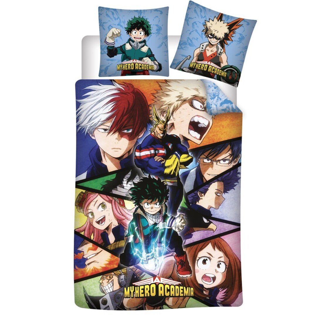 Bettwäsche My Hero Academia Anime Kinderbettwäsche Set, MY HERO ACADEMIA, Mikrofaser, Deckenbezug 135-140x200 cm, Kissenbezug 63x63 cm