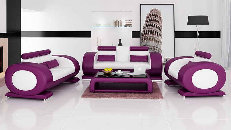 JVmoebel Sofa Sofagarnitur Design Couchen Sofas Polster 32 Sitzer Set Leder Sofa, Made in Europe