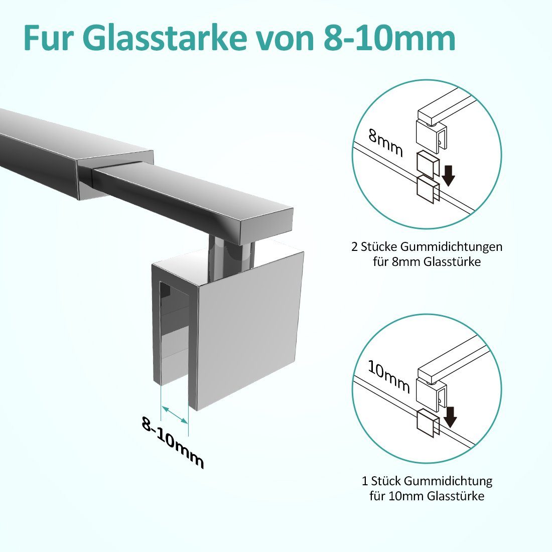 EMKE Duschwand EMKE Stabilisator Dusche Duschtrennwand günstig online kaufen